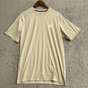 NWOT Adidas Men's Size M Beige Regular Fit Active T-Shirt Polyester